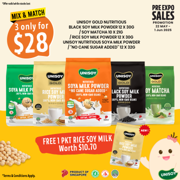 EXPO - Pre-Order Buy 3 with $28 (Free 1 Pkt Rice Soy Milk)